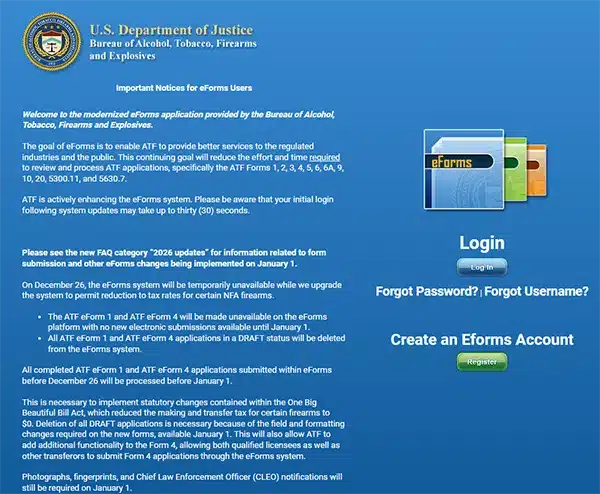 Create an eForms Account